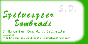 szilveszter dombradi business card